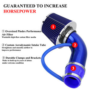 Kit de tuyau d'admission d'air froid de voiture à haut débit universel 76mm/3 pouces avec filtre à tête de champignon - Product Image 4