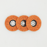 Roue de décapage abrasive en nylon renforcé orange de 100 mm, 115 mm, 125 mm, 150 mm, 180 mm pour l'entretien industriel lourd