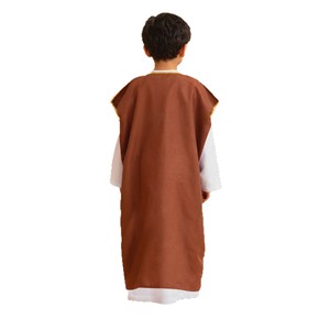 Abito Tradizionale Arabo per Adulti e Ragazzi, Ricamo con Bordi Dorati, Colore a Contrasto, Estivo, in Poliestere, Stile Etnico per Festival e Moschea - Product Image 5