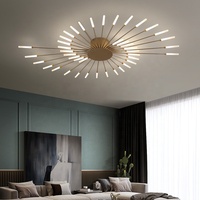 JYLIGHTING Plafonnier LED moderne Feux d'artifice Lustre à LED rond en spirale simple Plafonnier Lampe Lustres d'éclairage