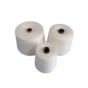 Tc 원사 가격 재활용 원사 8/1 원시 흰색 면 폴리 에스테르 포이 원사 작업 장갑 - Product Image 5