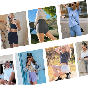 Custom 4" High Waisted Biker <strong>Shorts</strong> With Pocket for Running <strong>Cycling</strong> Super Soft Workout Yoga <strong>Shorts</strong> for <strong>Women</strong> - Product Image 6
