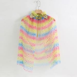 Capa de Princesa con Lentejuelas para Niñas, Capa Colorida para Halloween, Disfraz de Tul Largo y Duradero para Niñas, Pascua, Navidad - Product Image 6