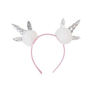 Diadema <span class=keywords><strong>de</strong></span> unicornio <span class=keywords><strong>de</strong></span> dibujos animados para niños, <span class=keywords><strong>Bola</strong></span> <span class=keywords><strong>de</strong></span> Pelo, cebolla, oreja <span class=keywords><strong>de</strong></span> gato rosa, diadema <span class=keywords><strong>de</strong></span> unicornio - Product Image 4
