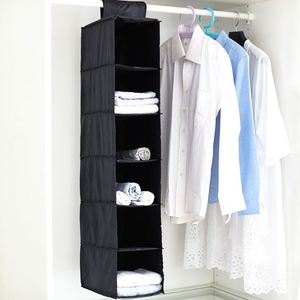 Pink Foldable Hanging Closet Organizer 33x15x85cm Five-Layer Non-Woven Fabric Storage Rack for Clothes and Sundries - Product Image 5