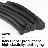 Bande d'étanchéité EPDM, bande en caoutchouc ronde noire, imperméable, anti-collision, haute élasticité, bande de protection ronde en éponge pour verre trempé