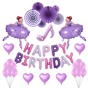 Vente chaude <span class=keywords><strong>PANTONE</strong></span> 16 pouces violet et rose "JOYEUX ANNIVERSAIRE" lettres feuille d'hélium ballons bannière ensemble - Product Image 1