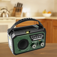 Radio Darurat Internet Senter LED untuk Berkemah 16000mAh Tenaga Surya Engkol Tangan AM/FM/WB Fungsi SOS Radio Cuaca Portabel