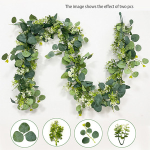 Fogliame Artificiale di Eucalipto <span class=keywords><strong>da</strong></span> 1,8 m, Ghirlanda Decorativa per Tavolo <span class=keywords><strong>da</strong></span> <span class=keywords><strong>Soggiorno</strong></span>, Composizione Floreale per Matrimoni - Product Image 5