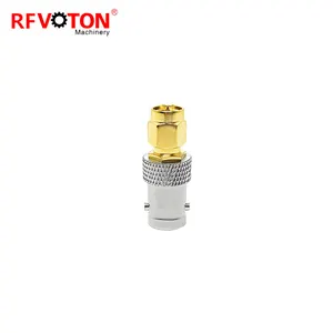RF Coax Connector SMA Male to BNC Female Coaxial Connector Low Loss Coax Adapter for Antennas, Wireless LAN Devices,