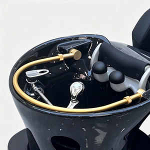 Cama de masaje eléctrica de lujo con lavabo para champú, silla reclinable ajustable para lavado de cabello, para peluquería, spa, barbería - Product Image 3