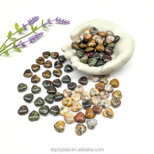 Artesanías de cristal Natural de alta calidad, Mini Corazón de ojo de tigre mixto, venta al por mayor, corazón de ágata loca de 15mm para decoración del hogar - Product Image 1