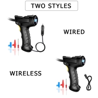Compresseur d'air portable sans fil TGYLE 7,4 V en ABS avec lumière LED et écran LCD pour la surveillance de la pression des pneus