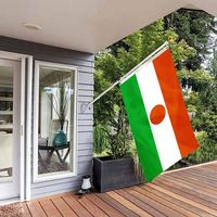 Bendera Negara dan Nasional Niger 3X5 kaki, Bahan Polyester, Cetak Digital, Buatan Tangan, Harga Murah, Dilengkapi Dua Lubang Grommet