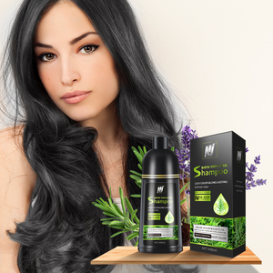 Teinture capillaire noire, shampooing crème pour cheveux, bio, semi-permanente, couvre les cheveux blancs et <span class=keywords><strong>gris</strong></span>, naturelle pour femmes et hommes - Product Image 5