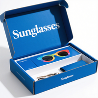 Logo personnalisé lunettes boîte postale en carton cadeau lunettes de soleil emballage boîte d'avion en papier boîtes d'expédition d'avion en carton ondulé