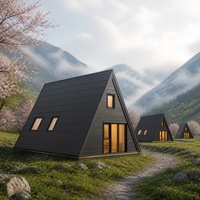 Cabane préfabriquée haut de gamme S780 A-Frame pour investisseurs, système de fabrication en usine pour hébergement panoramique en bord de mer