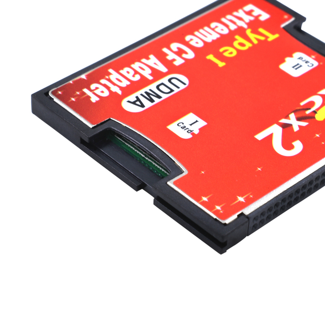 Dual Micro SD TF to CF Adapter for MicroSD SDHC SDXC Compact Flash Type I Memory Card Reader Converter