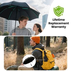 Custom Automatic Folding Wholesale High Quality Windproof <b>Large</b> <b>Umbrella</b> with Solar Lights - Product Image 4