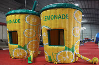 Tente de concession gonflable, stand de nourriture publicitaire, stand de limonade mobile, gobelets, équipement de stand de limonade gonflable