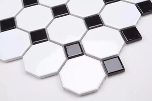 Carrelage de salle de bain italien mm, carrelage de mosaïque de sol noir et blanc, vinyle auto-adhésif, décor de carrelage mural pour sol marocain - Product Image 5