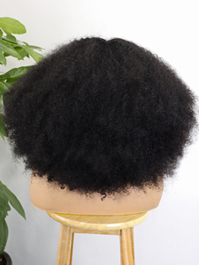 13x4 perruques de cheveux frontaux en dentelle 350% densité de cheveux humains vierges perruques courtes Bob délié naturel perruques Afro crépus bouclés pour les femmes noires - Product Image 2