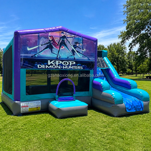 Castillo Inflable Comercial para Niños, K-PoP Demon Hunters, Tobogán Inflable, <span class=keywords><strong>Casa</strong></span> de Brinco Inflable <span class=keywords><strong>con</strong></span> Soplador - Product Image 2