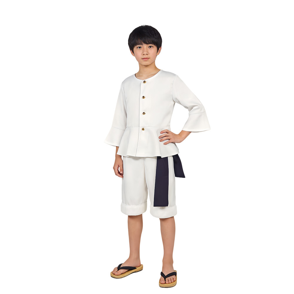 Luffy blanc (chemise, ceinture, pantalon)
