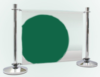 Support de bannière publicitaire en acier inoxydable, poteaux de barrière de café à vent