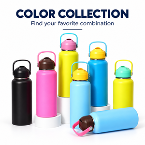 12oz Cute Logo Stainless Steel Vacuum Insulated Water Bottle Straw Tumbler Double Wall Thermos for <b>Kids</b> School Travel - Product Image 6