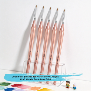 Juego de Pinceles Profesionales de Madera <span class=keywords><strong>para</strong></span> Pintura en Miniatura, Pinceles de Detalle <span class=keywords><strong>para</strong></span> Acuarela, Óleo, Acrílico, Manualidades y Modelos - Product Image 3
