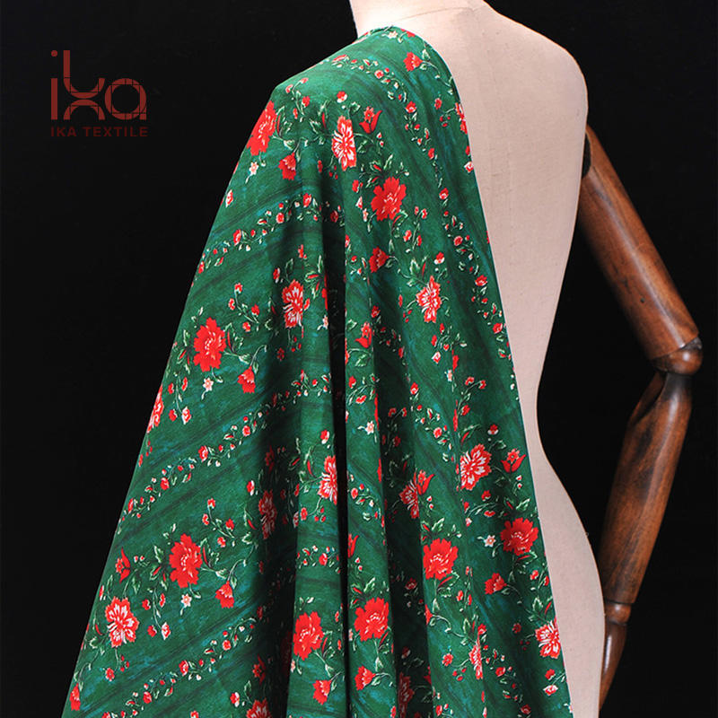 Tessuto crêpe georgette verde