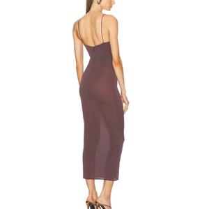 Nouvelles arrivées printemps : Robe de bal élégante et modeste pour femme, robe longue droite en popeline à fines bretelles sexy pour soirée - Product Image 2