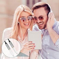 Répartiteur Audio Aux TRS 3.5MM mâle à 2 double 3.5MM femelle Y séparateur 3 pôles casque Jack Audio Aux câble adaptateur tressé