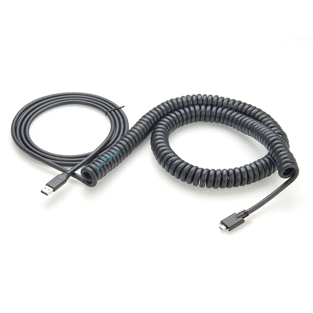 USB 3.1 Type A Male to Type C Male Active Curly Cable 10m