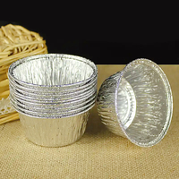 Gobelet à œufs rond en aluminium argenté, bol en aluminium pour la cuisson