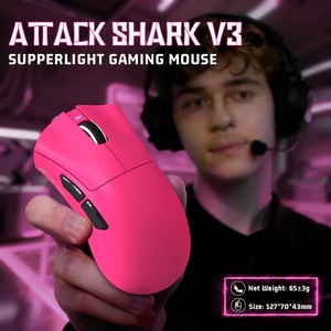 Attack Shark V3 Superlight Gaming <b>Mouse</b> Wireless Rechargeable RGB Backlit 6 Button Optical <b>Mouse</b> for Desktop Laptop - Product Image 3