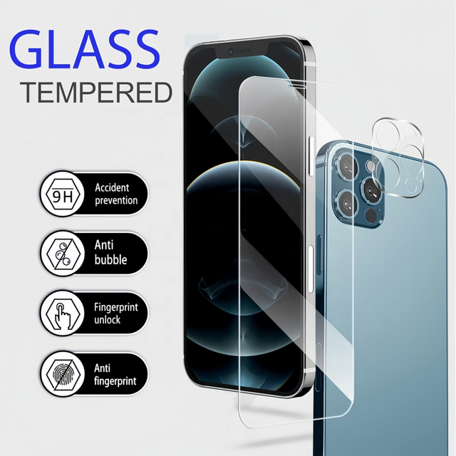 OEM Supplier High Definition Explosion Proof 9H Tempered Glass Screen Protectors Film for iPhone Fingerprint Unlock Designed