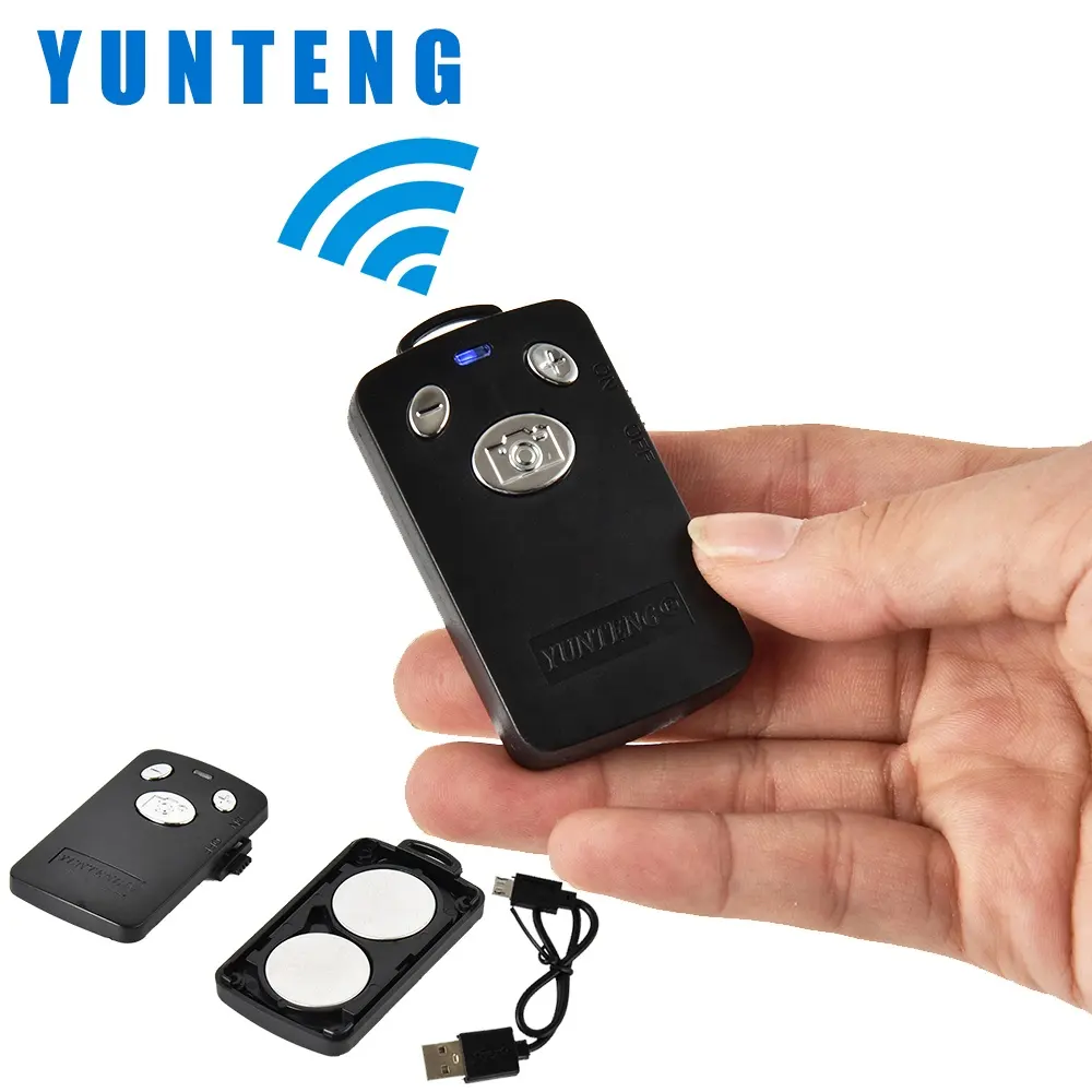 YUNTENG Wireless Camera Shutter telecomando per IOS Android Smartphone Tablet Zoom In e Out Selfie Clicker Photo Video