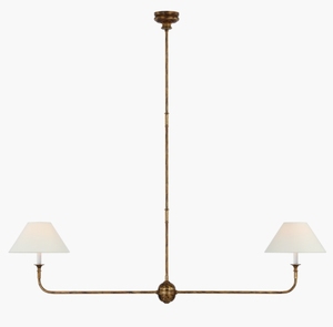 Nordique moderne luxe Villa hôtel grand deux lumière linéaire pendentif haute qualité <span class=keywords><strong>Piaf</strong></span> classique lustre éclairage - Product Image 2