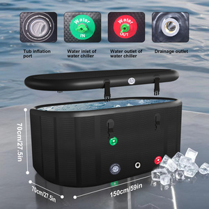 Bañera de Hielo Inflable de PVC Vanace para Terapia de Recuperación Deportiva, Capacidad de 60 galones+, Diseño Plegable para Uso en Interiores y Exteriores, para 1 o 2 Personas - Product Image 4