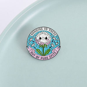 Pin Decorativo con Frase de Humor Caprichoso, Estilo Grumpy Dandelion, para Amantes del Humor, Regalo para Mochila o Ropa - Product Image 1