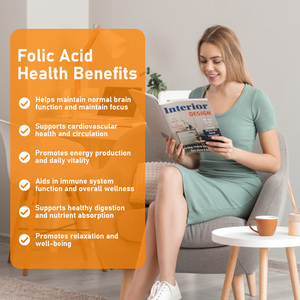 Capsules d'acide folique directement de l'usine, avec acide folique, favorisent la normalité du corps, soutiennent la santé, favorisent la santé cardiovasculaire - Product Image 2