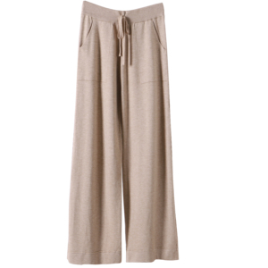 New Design Spring Autumn 2022 High Temperature Stereotypes Knitted Wide Leg <strong>Pants</strong> Casual High Waist <strong>Drawstring</strong> Knitted <strong>Pants</strong> - Product Image 1