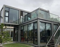 Casas prefabricadas modernas dúplex de dos pisos personalizadas 20 pies fácil de montar casa de contenedores de paquete plano Tailandia