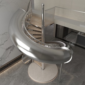 <span class=keywords><strong>Escalier</strong></span> <span class=keywords><strong>en</strong></span> spirale extérieur robuste <span class=keywords><strong>en</strong></span> acier inoxydable avec glissière entièrement tubulaire - Product Image 4