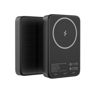 Mini banque d'énergie <span class=keywords><strong>solaire</strong></span> magnétique Portable 5000mah double sortie <span class=keywords><strong>chargeur</strong></span> <span class=keywords><strong>solaire</strong></span> sans fil pour <span class=keywords><strong>iphone</strong></span> 12 Min <span class=keywords><strong>13</strong></span> Pro noir - Product Image 5