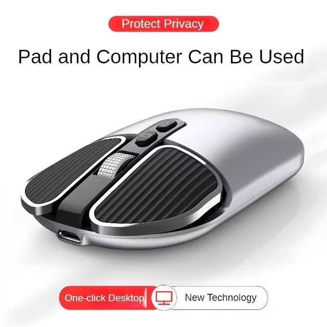 M203 2.4G Dual Model Wireless BT 5.0 Rechargeable Silent Mouse Long Standby Multi Button Mouse for Computer PC Notebook