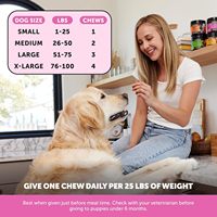 Friandises multivitaminées 10-en-1 saveur beurre de cacahuète pour chiens adultes, 90 unités, probiotiques, glucosamine, oméga-3, soin de l'intestin, de l'immunité et des articulations