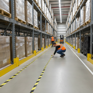 Bande de protection magnétique pour rail AGV, profil de rampe, protection du sol pour robots d'entrepôt, chariot élévateur, circulation, PVC, caoutchouc - Product Image 4